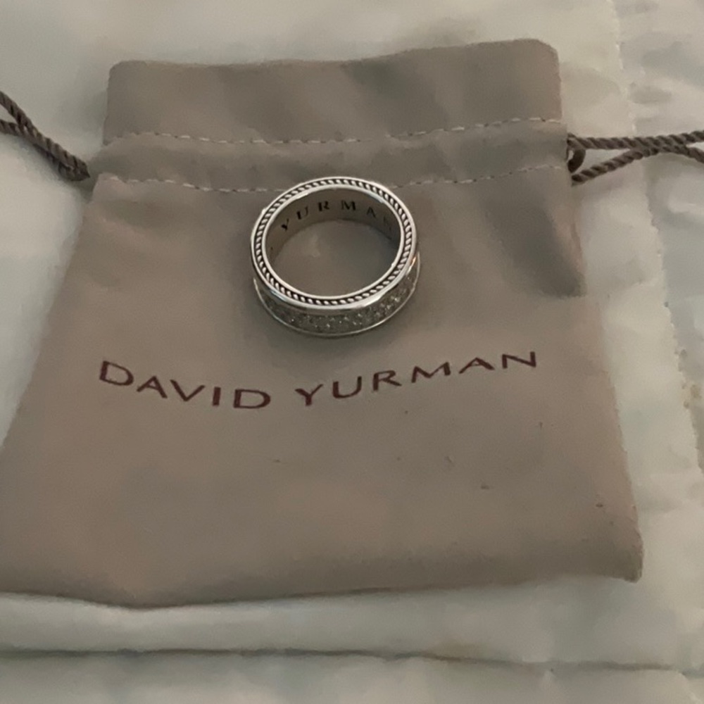 David Yurman Silver Men's Ring Size 7